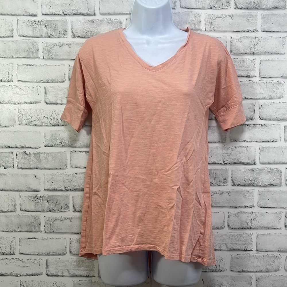 J.Jill High/Low Cotton V-Neck Tee Shirt Extra Small - Picture 2 of 7